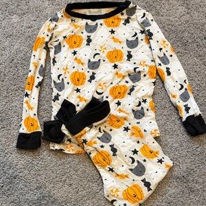 Little Sleepies Black and Orange Pajama Set